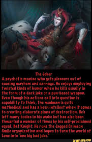 Usually The Form Of A Dark Joke Or A Pun Based Weapon Even Though His Actions Call Info Question Is Capabilify To Think The Madman Is Quite Equal Bat Knight Dark