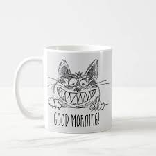 Pour up a cup and read along for our favorites. Funny Grinning Cat Good Morning Coffee Mug Zazzle Com