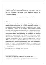 The fluctuation of exchange rate will have a detrimental effect on the inflation. Revisiting Effectiveness Of Interest Rate As A Tool To Control Inflation Evidence From Malaysia Based On Ardl And Nardl Munich Personal Repec Archive