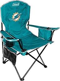 Amazon Com Nfl Portable Folding Chair With Cooler And Carrying Case Sports Fan Folding Chairs Sports Out Folding Chair Camping Furniture Miami Dolphins