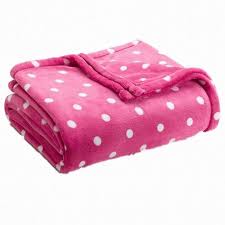 There is nothing more comforting than snuggling under a fleece blanket with a cup of hot chocolate on a cold winter night. The Big One Plush Super Soft Pink Polka Dot Oversized Microplush Throw Blanket Walmart Com Walmart Com