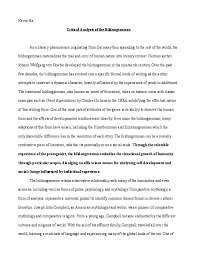 A bildungsroman is a growing up or coming of age of a generally naive person who goes in search of answers to life's questions with the expectation that these will result in gaining experience of the world. Doc Critical Analysis Of The Bildungsroman Kevin Ha Academia Edu