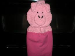Pig Hanging Kitchen Towel Crochet Etsy Crochet Hanging Towels Crochet Kitchen