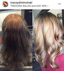Before After Hair Color Change Balayage Highlight Double Process Dark Blonde Levels Of Hair Color Levels Of Hair Hair Trends