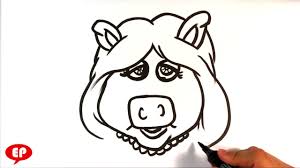 Free download 34 best quality piggy bank coloring page at getdrawings. How To Draw Miss Piggy Easy Pictures To Draw Youtube