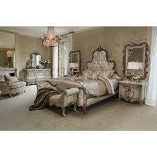 Gallery of michael amini bedroom sets. Aico Michael Amini Platine De Royale 4pc King Panel Bedroom Set