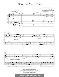 When you kiss your little baby, you kiss the face of god. Mary Did You Know Von B Green Noten Auf Musicaneo