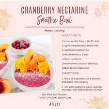 Cranberry Nectarine Smoothie Bowl Nectarine Smoothie Cranberry Smoothie Smoothie Bowl