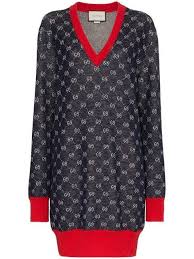 Gucci V Neck Sweater Dress Farfetch Vneck Sweater Sweater Dress Sweaters