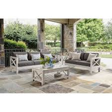 Greyleigh Parkdale Patio Loveseat With Sunbrella Cushions Wayfair Backyard Furniture Patio Design Outdoor Patio Decor