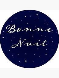 Tarjetas De Felicitacion Circular Bonne Nuit Frances Buenas Noches Diseno Simple De Rachelschmidt Redbubble