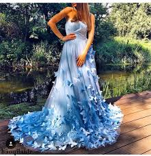 Blue Cinderella Quinceanera Dress Butterfly Princess Celebrate Prom Pageant Gown Ebay Wedding Gowns Lace Vintage Applique Wedding Dress Bridal Gowns Vintage