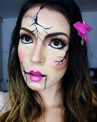 Makeup Halloween Doll 29 Ideas Page 8 Of 31 Easy Hairstyles Broken Doll Halloween Halloween Makeup Looks Cute Halloween Makeup