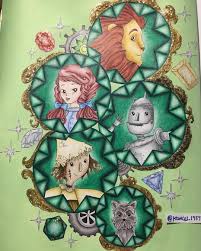 From The Wizard Of Oz By Fabiana Attanasio Fabianaattanasio Wizardofoz Wizardofozcoloringbook Stickles Prismac Coloring Books Wizard Of Oz Colouring Pages