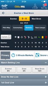 William Hill Live Football Stats With Icons West Brom William Hill Sports Betting