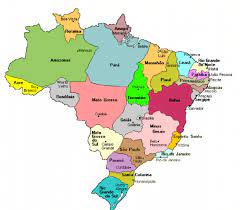 Brazil directions {{::location.tagline.value.text}} sponsored topics. Map Of The 26 Brazilian States And The Federal District Of Brasilia Brazil Map Brazilian States South America Map