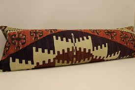 Pillow measures 32l x 14h in. Amazon Com Extralong Vintage Lumbar Pillow 14x47 Inches 35x120 Cm Bolster Turkish Kilim Cushion Cover Bedding Pillow Kingsize Cushion Handmade