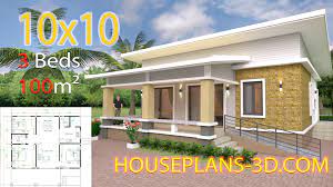 Browse our collection of three bedroom house plans to find the perfect floor designs for your dream home! House Design 10x10 With 3 Bedrooms Full Interior House Plans 3d