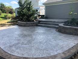 A textured finish may also be used to decorate the concrete. Stamped Concrete Patio Dc Stamped Concrete Service In Bethesda Md Va