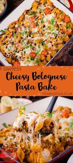 Simple Cheesy Bolognese Pasta Bake Recipe In 2020 Pasta Bolognese Baked Pasta Recipes Easy Cooking Recipes