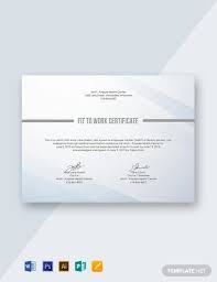 Primarily, a certificate of conformance template is a declaration of conformity. 8 Fit To Work Certificate Templates In Pdf Free Premium Templates