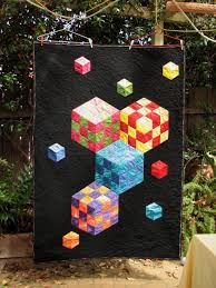 Cube Quilt Quilts Of Illusion Raffle Quilt Tumbling Blocks Quilt Optical Illusion Quilts Geometric Quilt