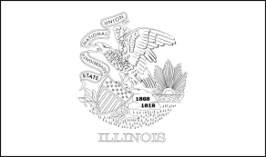 Georgia state symbols coloring page within coloring pages. Free Printable Illinois State Flag Color Book Pages 8 X 11