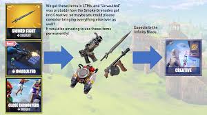 The material resources icons were not showing the infinite graphic. The Final Items Left To Be Added In Fortnite Creative Come On Season 8 You Can Make It Happen Fortnitecreative