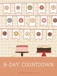 Birthday Countdown Calendar Printable