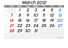 Free to download and print. Free March 2021 Calendar Free Premium
