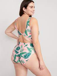 Matching Twist-Back Cutout One-Piece Swimsuit for Women | Old Navy