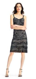 Beaded Fringe Cocktail Dress With Double Beaded Straps Wedding Guest Dress October Wedding Guest Dress Fit And Flare Wedding Dress