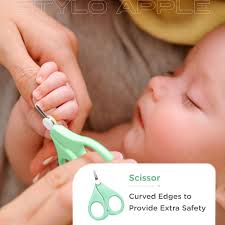 Stylo Apple Baby Manicure Set Nail Cutter & Nail Filer, Scissor, Tweez