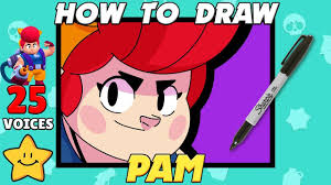 New skin captain carl (ios, android) brawl stars. How To Draw Pam Profile Icon With All 25 Voice Lines Brawl Stars Dig In 2020 Digital Drawing Drawings Draw