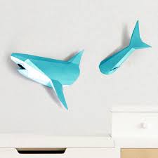 Check out our shark home decor selection for the very best in unique or custom, handmade pieces from our there are 16085 shark home decor for sale on etsy, and they cost $23.74 on average. 3d Shark Animal Paper Model Toy Home Wall Decor Living Room Decor Diy Paper Craft Model Party Gifts Props Wall Hanging Ornaments Wind Chimes Hanging Decorations Aliexpress