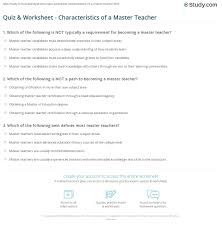 In the meantime, distribute the interviewing questions worksheet printable. Quiz Worksheet Characteristics Of A Master Teacher Study Com