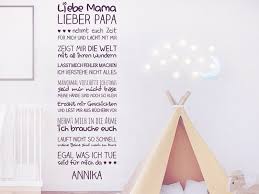 Wandtattoo Liebe Mama Lieber Papa Mit Wunschname Wandtattoos De Liebe Mama Baby Motiv Wandtattoo Babyzimmer
