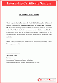 Internship Certificate Format Sample Template Example Certificate Format Business Letter Format Certificate