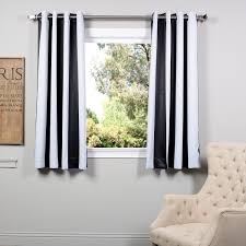 Black And White Striped Blackout Curtains Exclusive Fabrics Awning Black White Stripe 63 Inch Blackout Curtain Panel Pair 50 X 63 With Images Half Price Drapes Curtains Panel Curtains