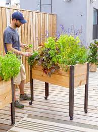Rolling Cedar Patio Garden In 2021 Elevated Gardening Elevated Garden Beds Raised Garden Planters