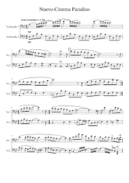 Cinema paradiso es una historia de amor por el cine. Nuovo Cinema Paradiso Sheet Music For Cello String Duet Musescore Com