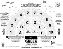 Greek Theater Seating Chart Detailed