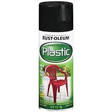 Rust Oleum 211338 Paint For Plastic Spray 12 Oz Black