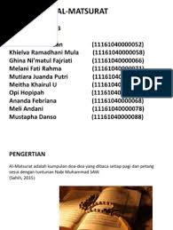 Sedangkan doa ketiga yaitu surat al qasaas ayat 24. Beda Al Ma Tsurat Sughra Dan Kubra