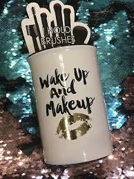 makeup brush holder storage wake up