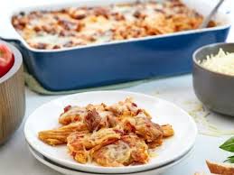 Marinara Sausage Pasta Bake Recipe In 2020 Sausage Pasta Bake Food Network Recipes Sausage Pasta