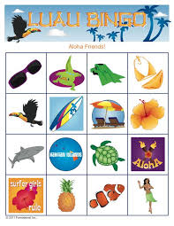 Although the state is best . Printable Luau Picture Bingo Kids Luau Luau Luau Games