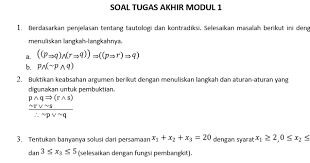 Maybe you would like to learn more about one of these? Soal Dan Pembahasan Tugas Akhir Modul 1 Profesional Serambi Matematika