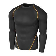 Tesla Gear Mens Compression Base Layer Long Sleeve Shirt Tag