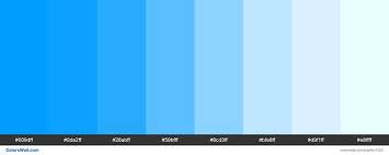 Blue Shades Palette Hex Colors 009dff 0da2ff 26abff 59bfff 8cd3ff Bfe6ff D9f1ff E8ffff Brand Original Blue Color Hex Blue Hex Code Hex Colors